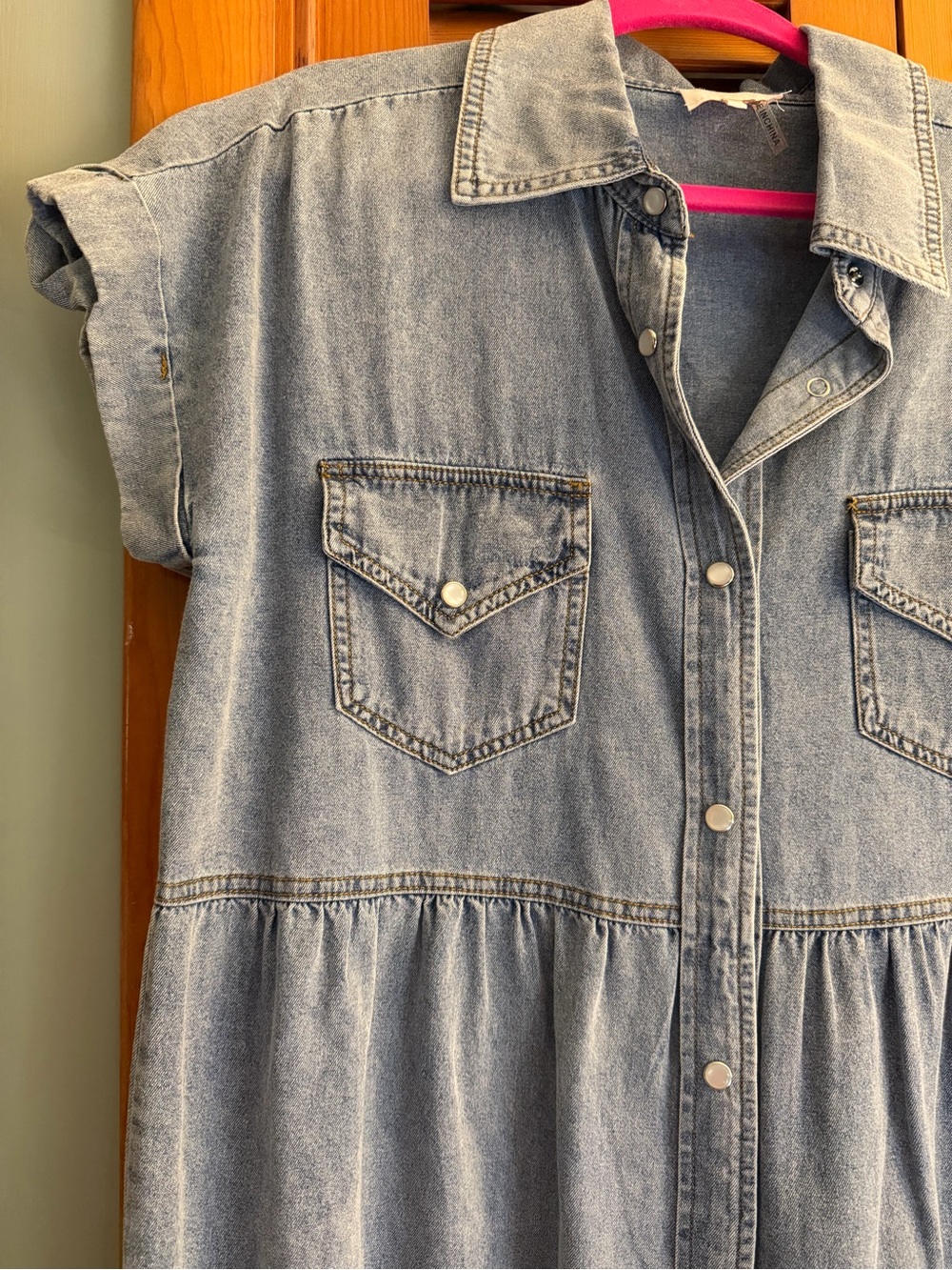 Denim Mini Dress - Picture 2 of 5